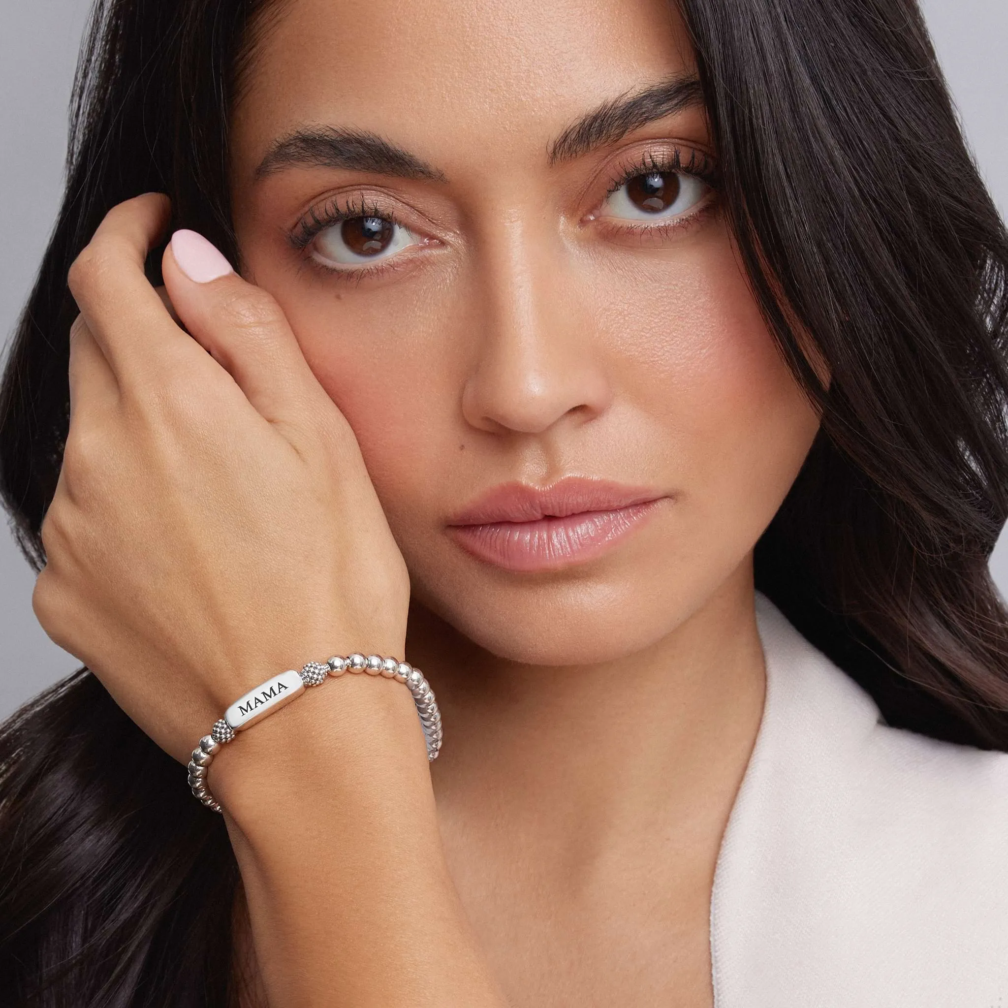 Signature Caviar Mama Stretch Bead Bracelet