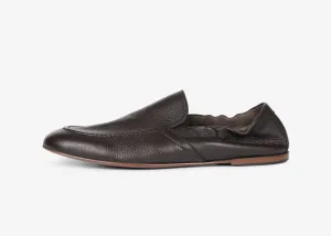 Slip-on con elastico in cervo cioccolato