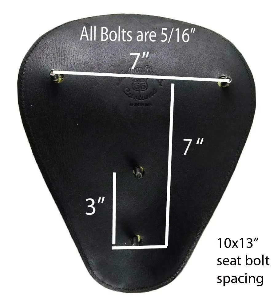Spring Seat Harley Sportster Honda 11x14" Ant Red Leather Chopper Bobber USA