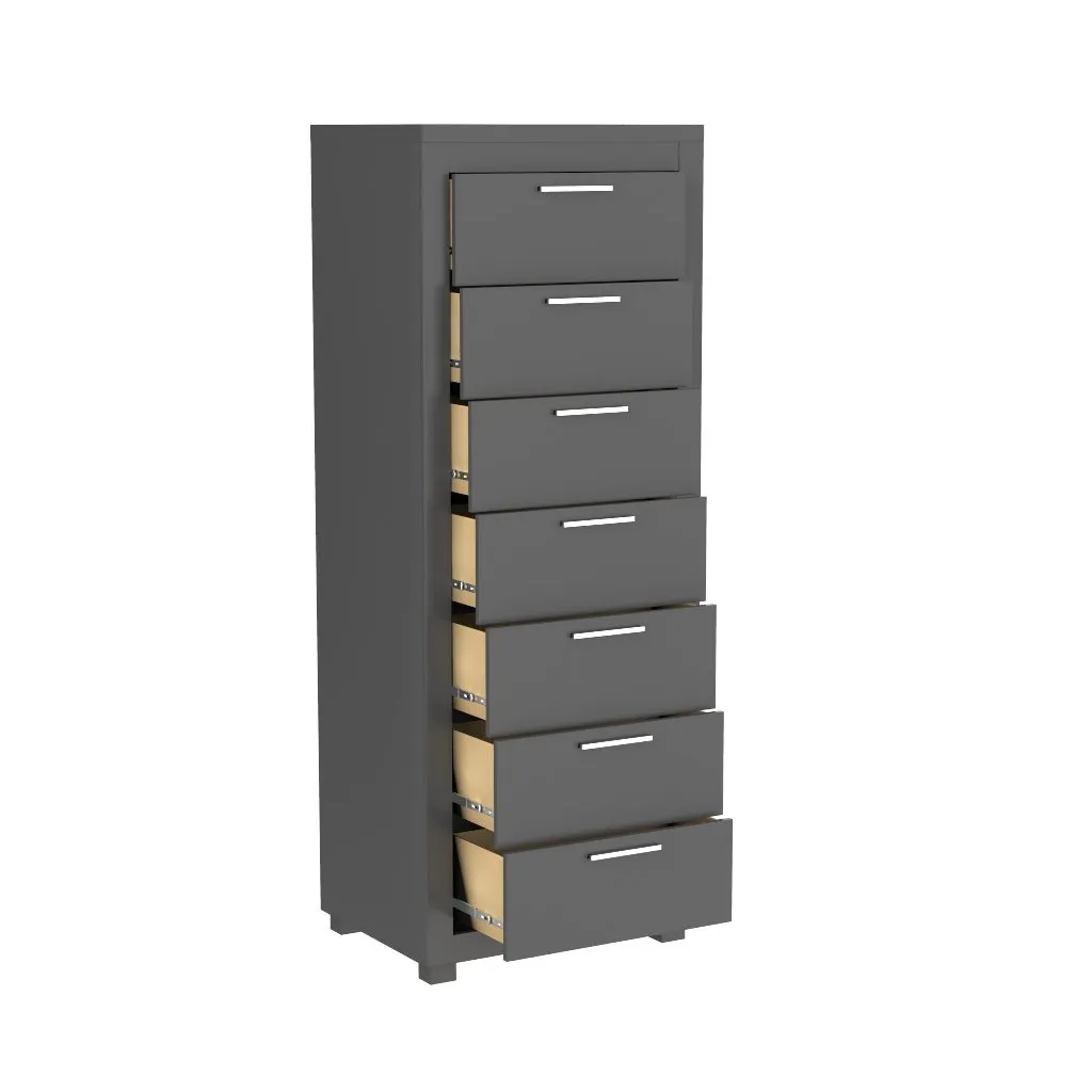 Standing Bureau - 7 drawer - Aria - Dark Gray
