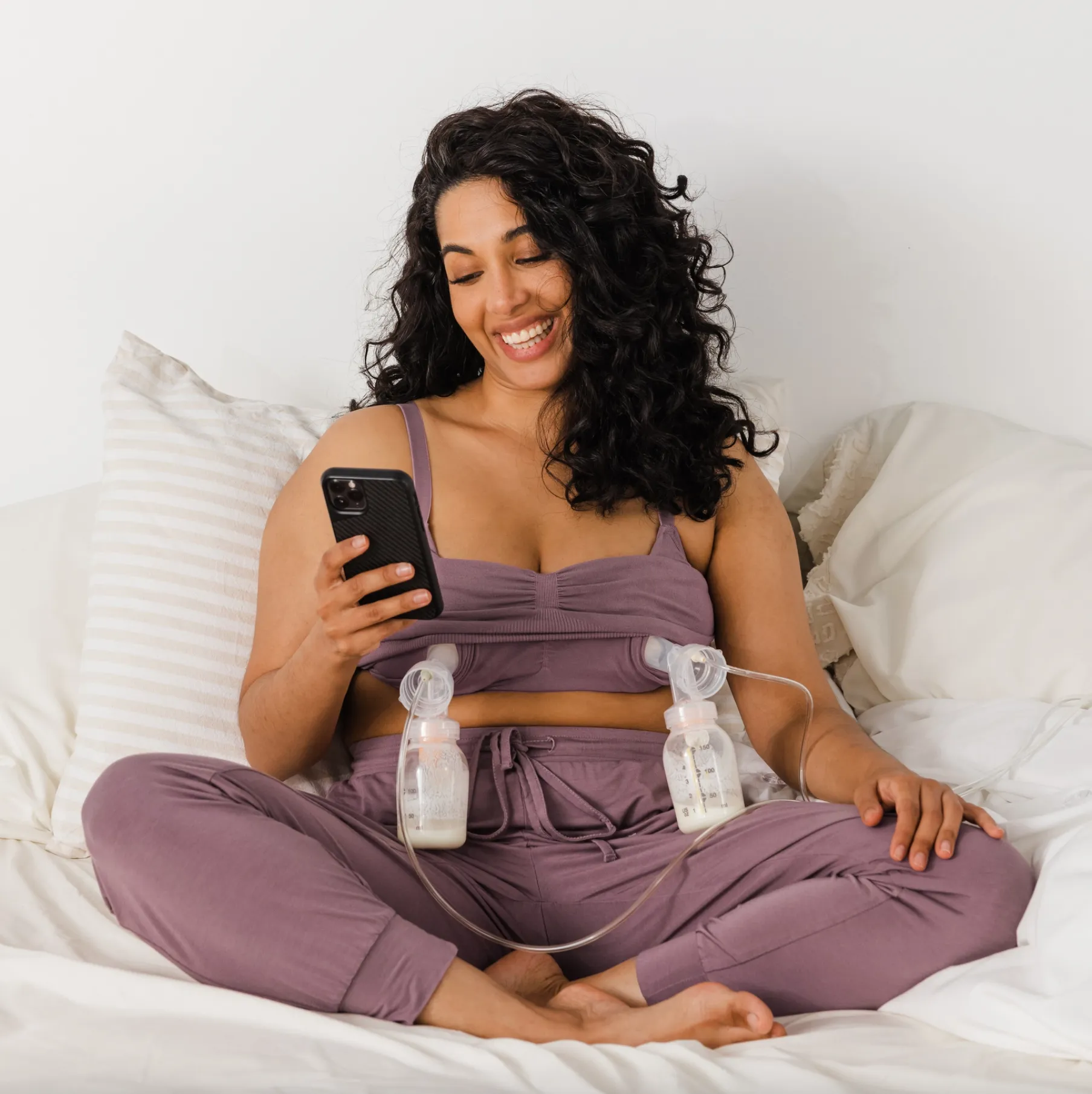 Sublime Bamboo Hands-Free Pumping Lounge & Sleep Bra - Twilight