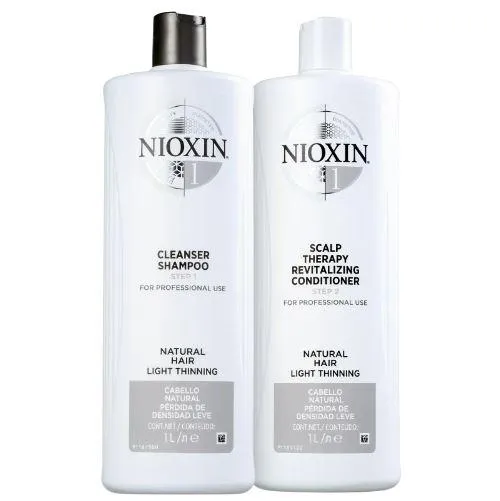 System 1 Therapy Thicker Fuller Natural Hair Light Tuning Kit 2x1000ml - Nioxin