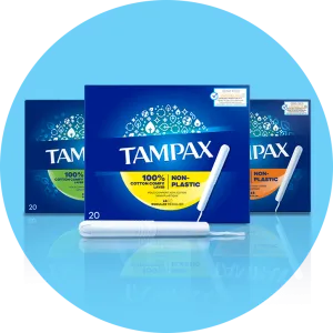Tampax 100 cotton comfy layer with Applicator Tampons -non plastic *20