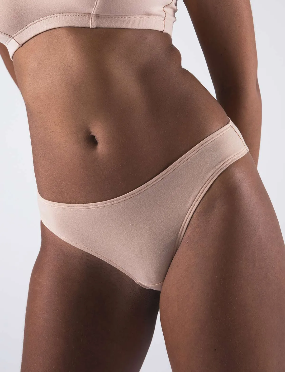 Tanga Maya - Coton Bio - Nude-Sable