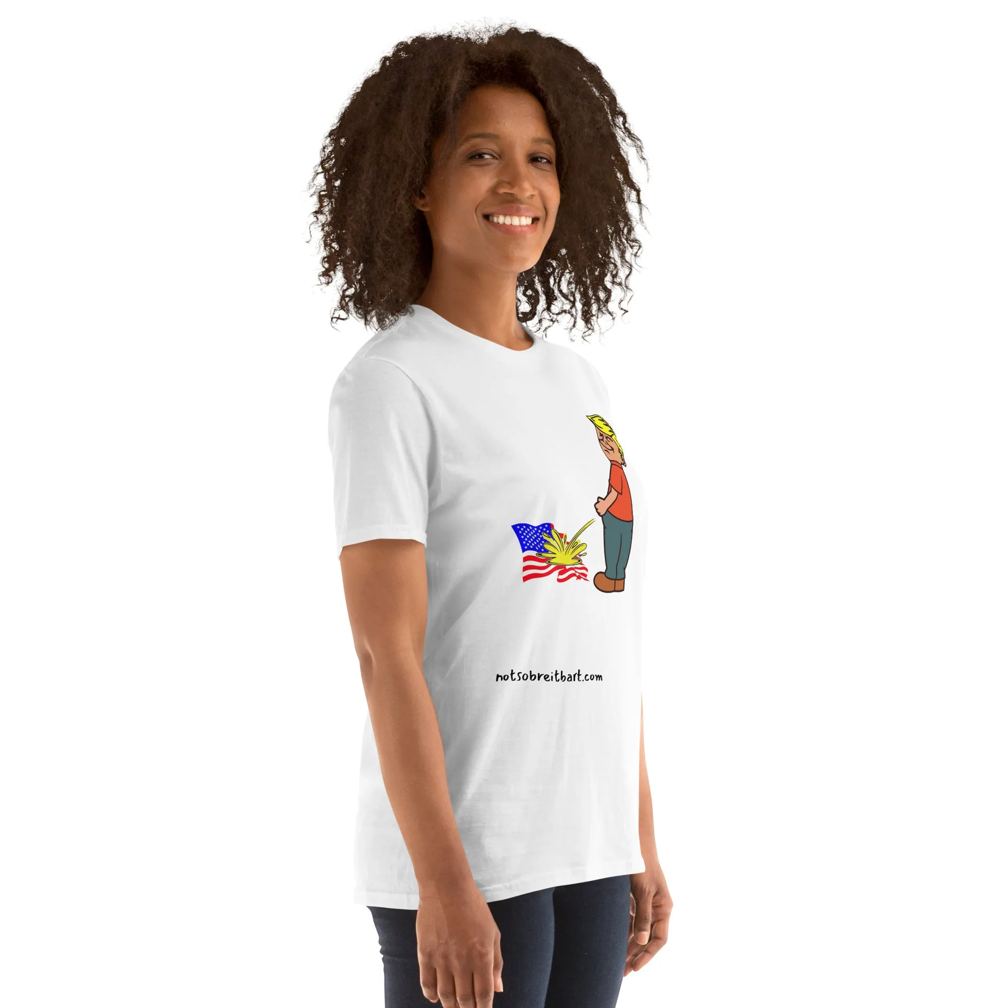 Trump pissing on US Short-Sleeve Unisex T-Shirt