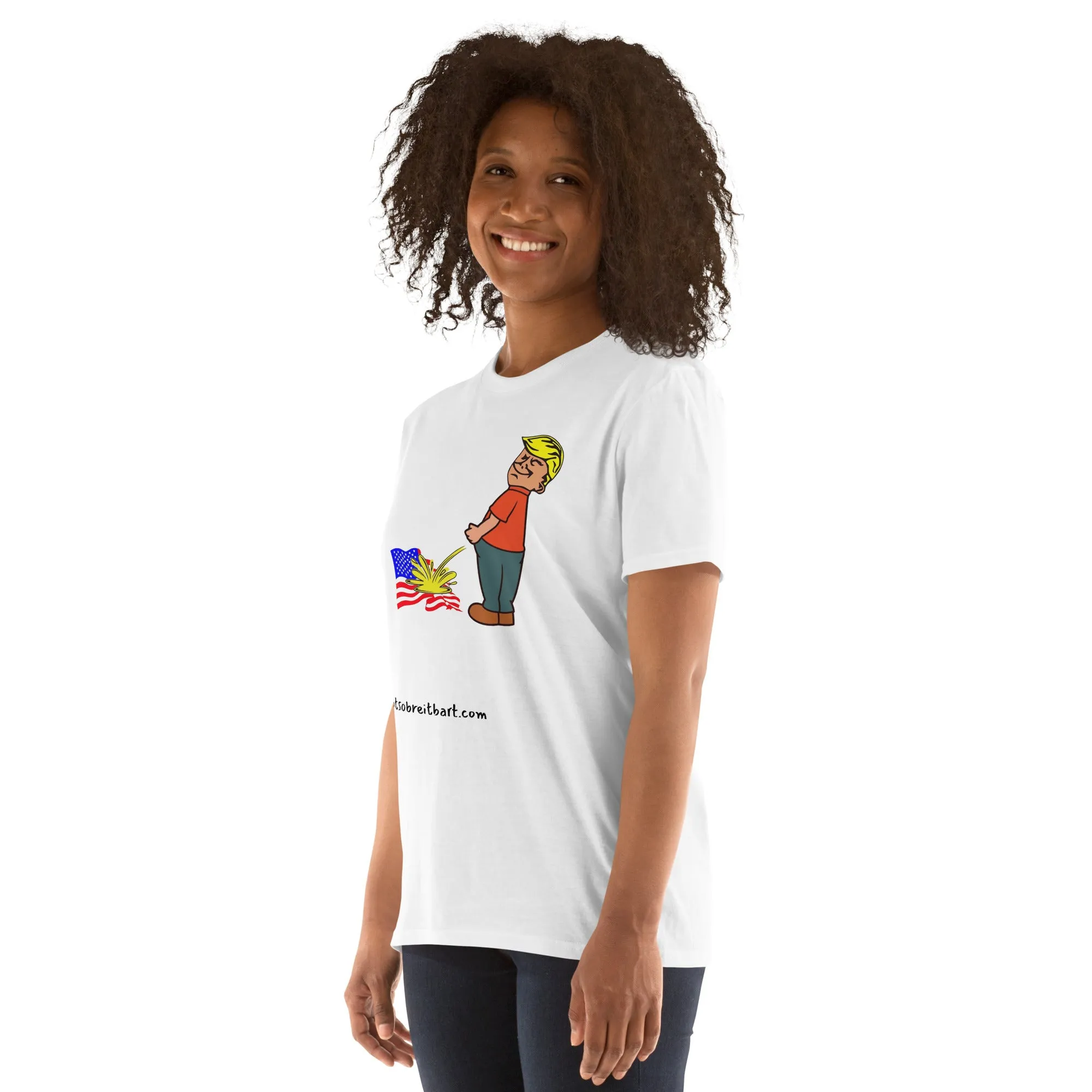 Trump pissing on US Short-Sleeve Unisex T-Shirt