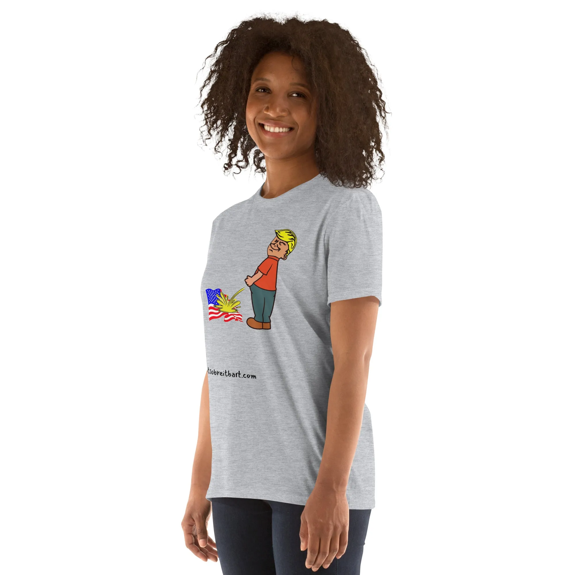 Trump pissing on US Short-Sleeve Unisex T-Shirt