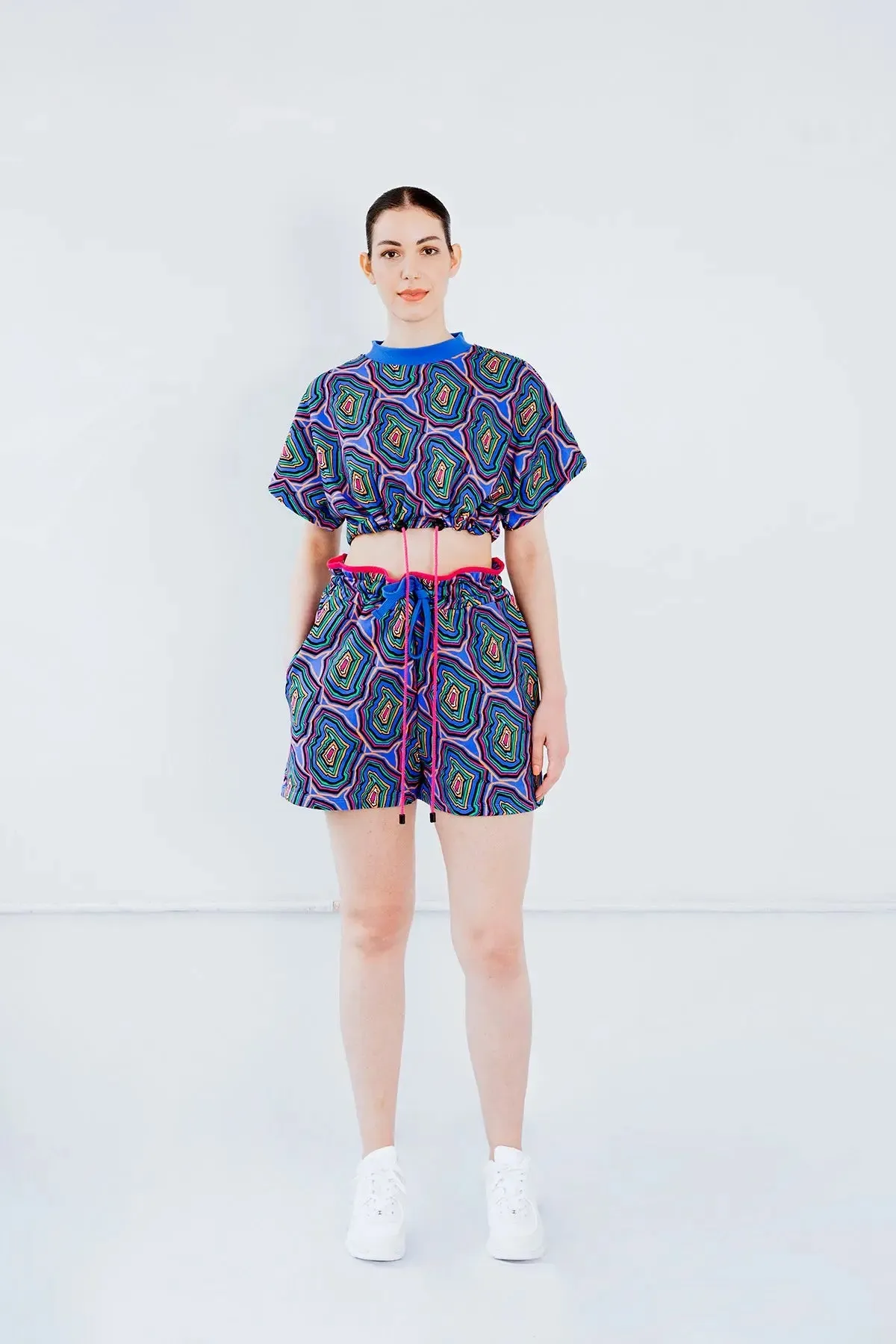 Upcycled - Playsuit - Shorts in Concentric