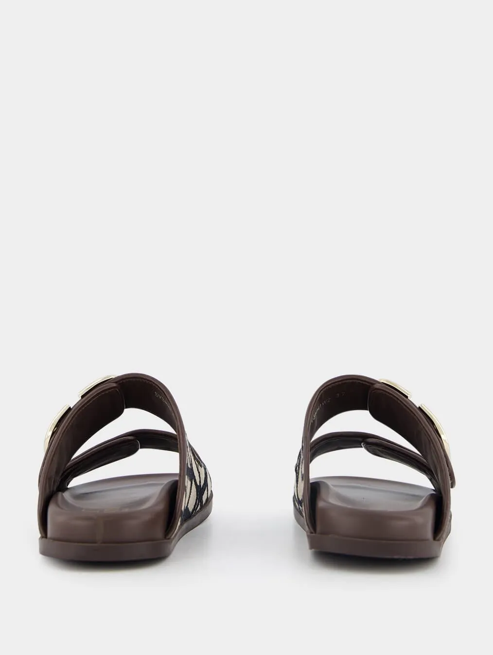 V-Logo Leather Slides