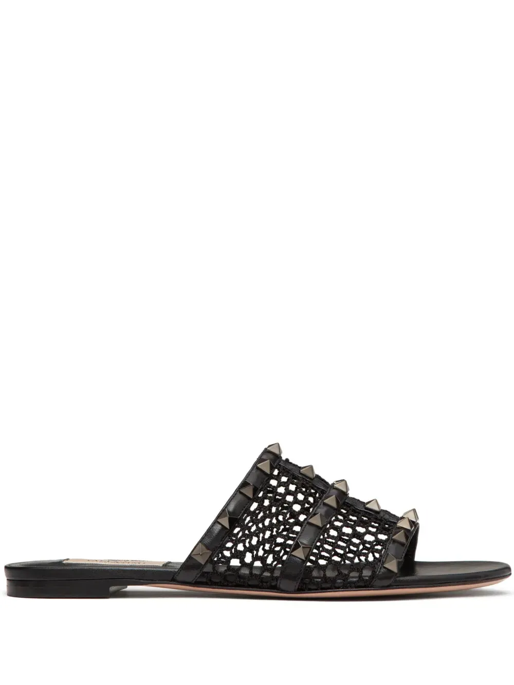 Valentino Garavani Rockstud-embellished interwoven slides