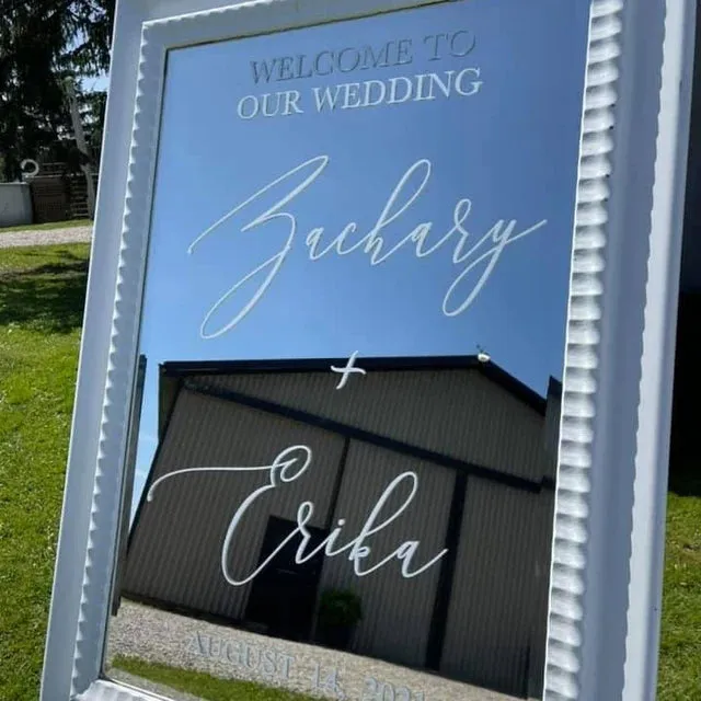 Vinyl Decal For Wedding Sign Welcome To Our Wedding Personalized Wedding Decor