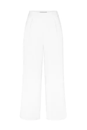 Wide Leg Pant in Stretch Twill