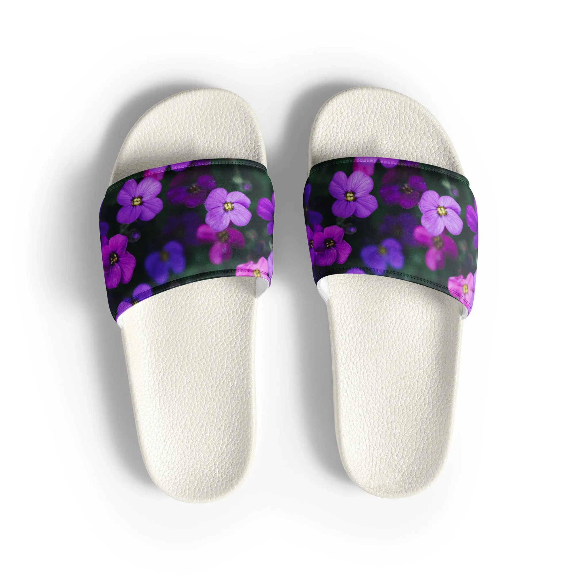 Women's slides - flower design - print on demand
