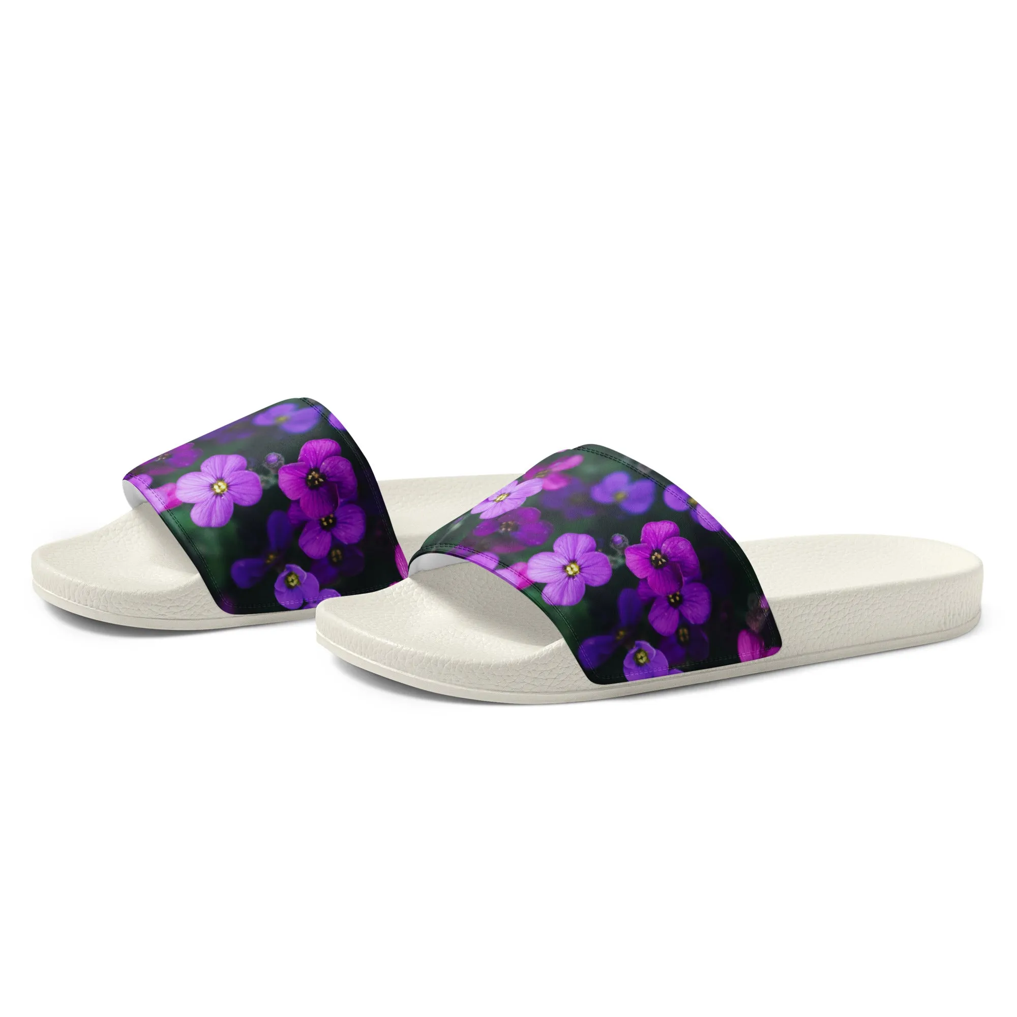 Women's slides - flower design - print on demand