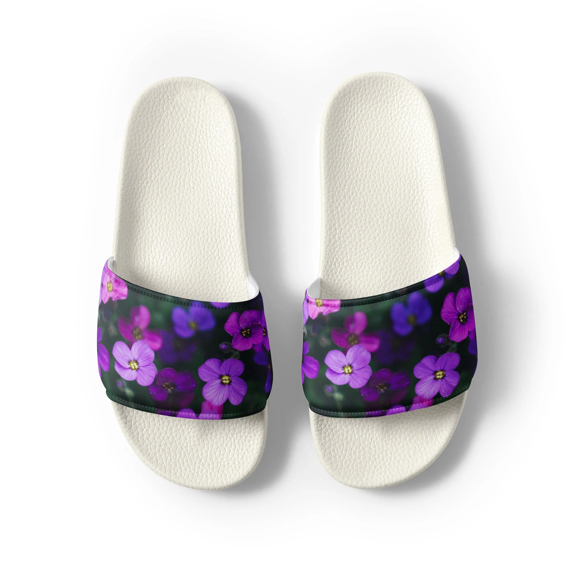 Women's slides - flower design - print on demand
