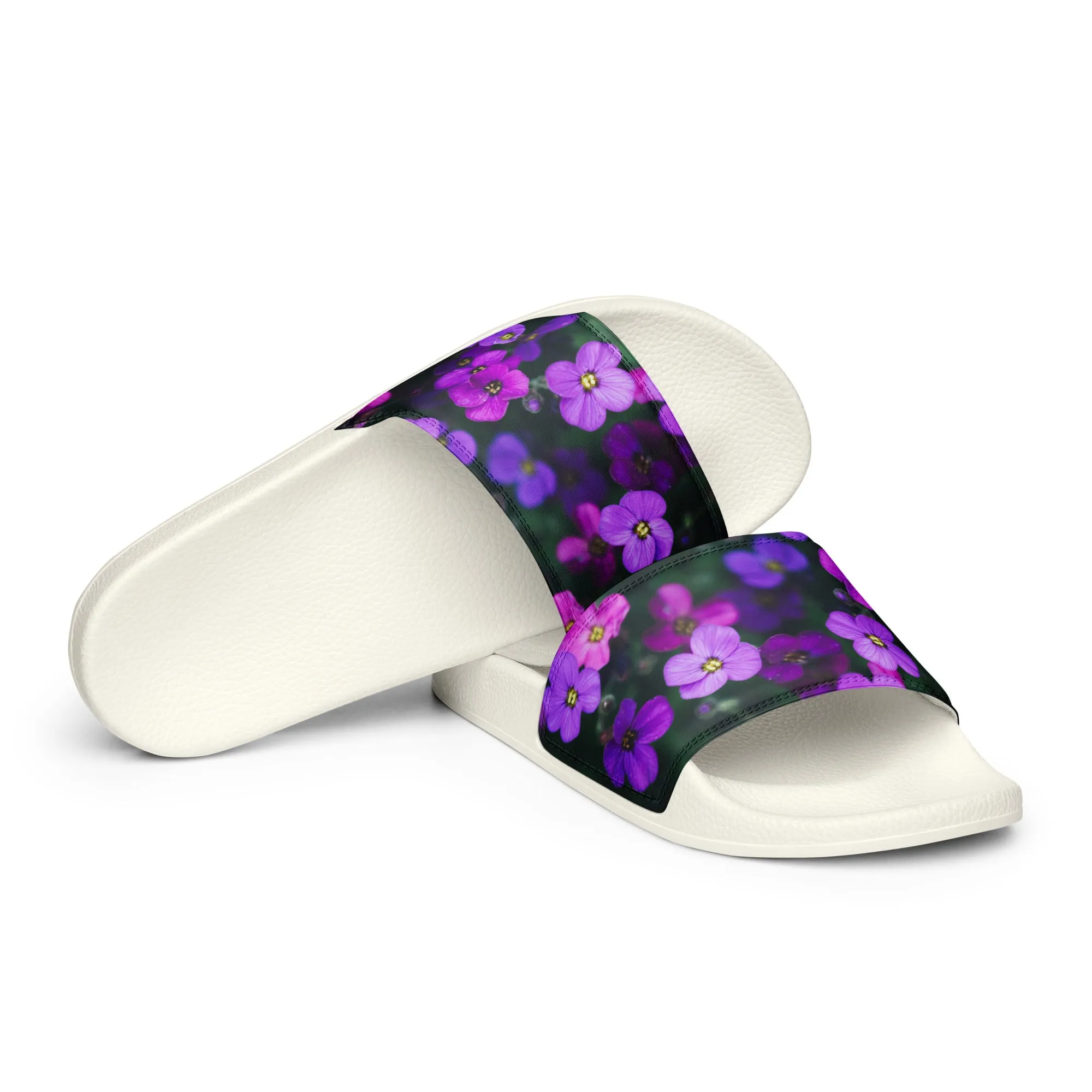 Women's slides - flower design - print on demand
