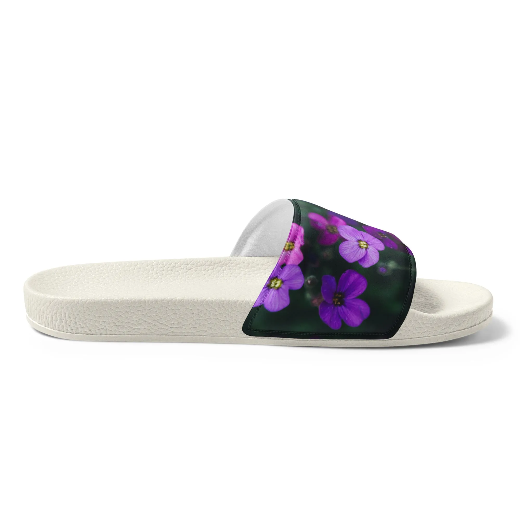 Women's slides - flower design - print on demand