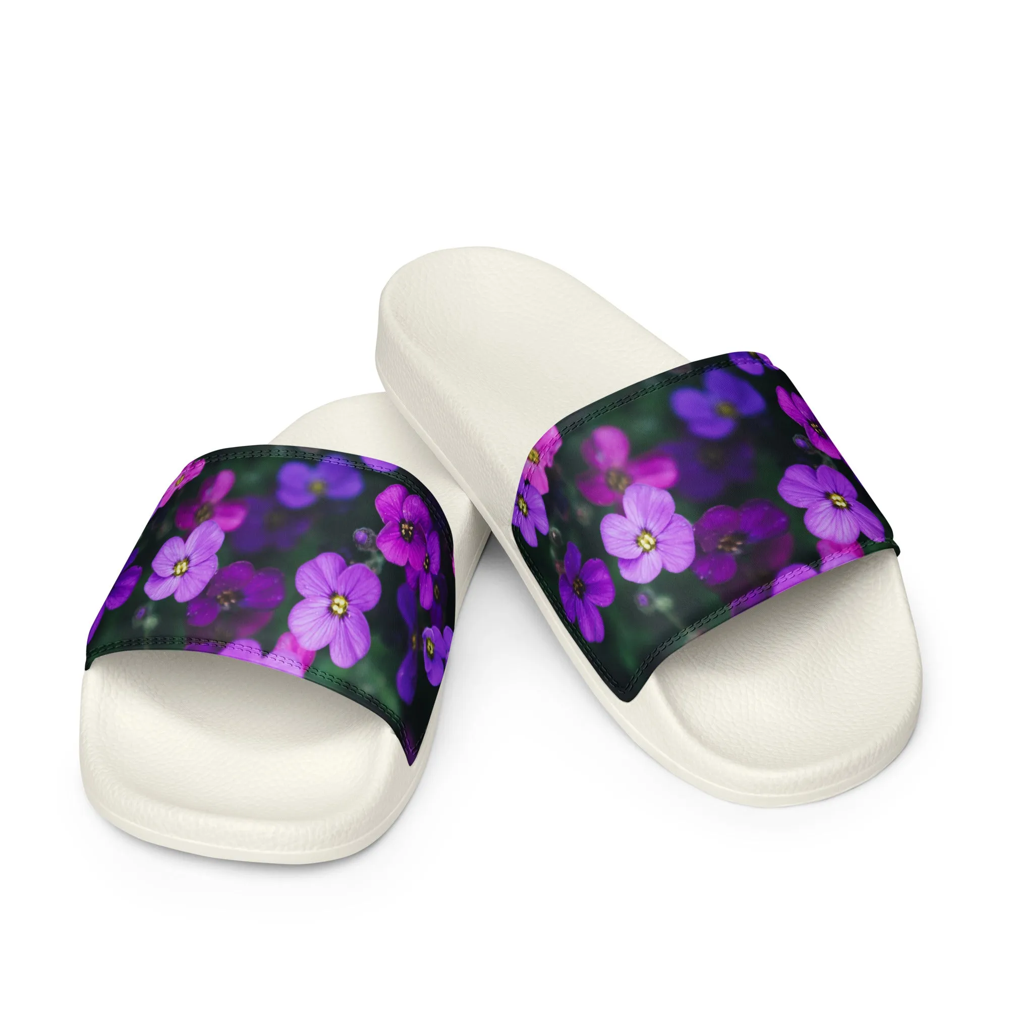Women's slides - flower design - print on demand