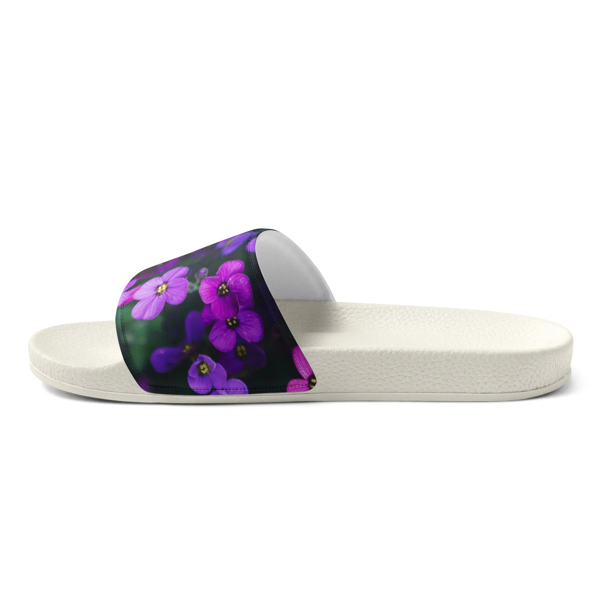 Women's slides - flower design - print on demand