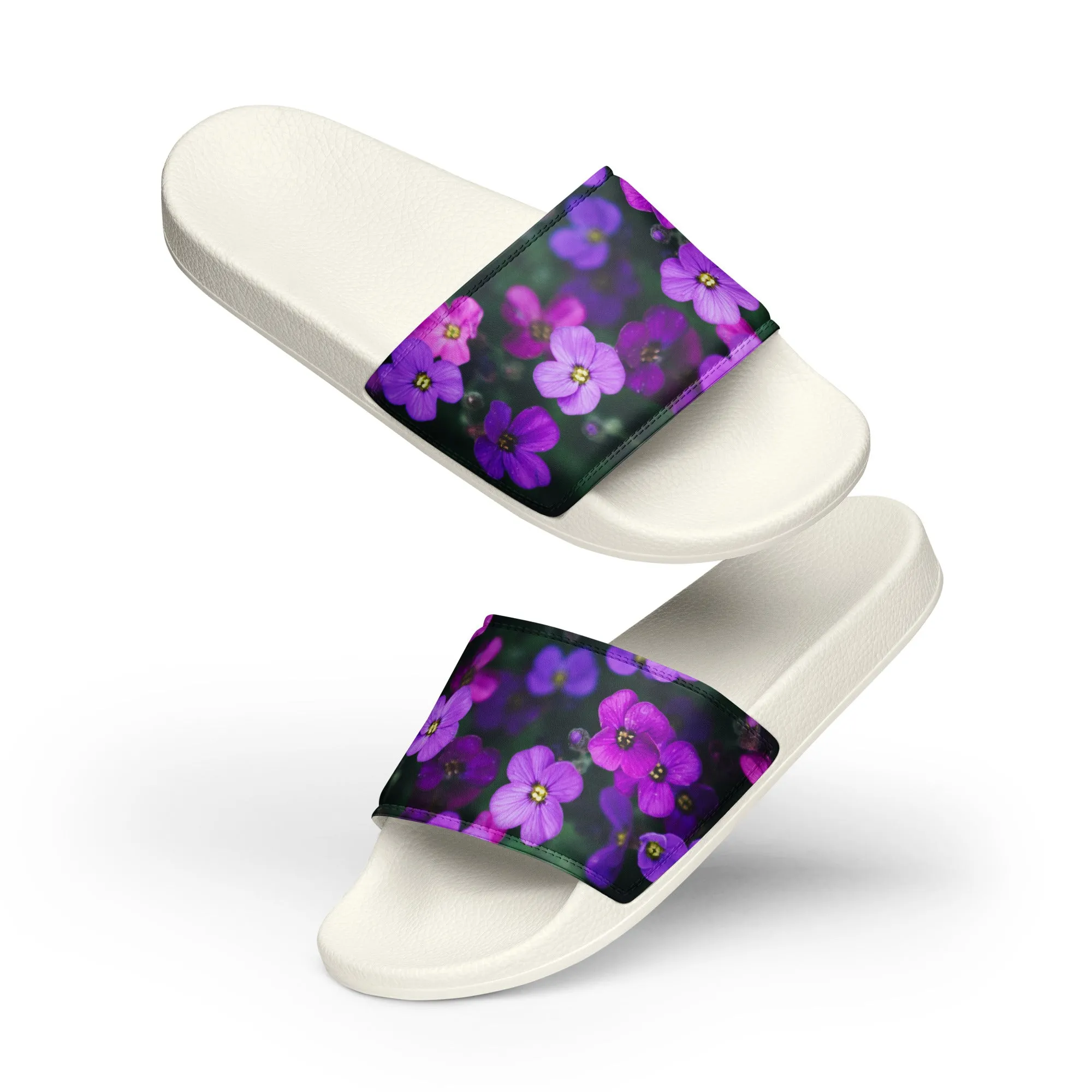 Women's slides - flower design - print on demand